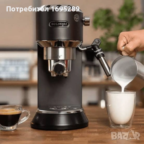 ЕСПРЕСО МАШИНА-De'Longhi Dedica-матово черен цвят, снимка 6 - Кафемашини - 55008738