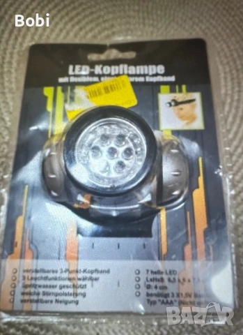 LED челник-фенер за глава, снимка 3 - Екипировка - 55097186
