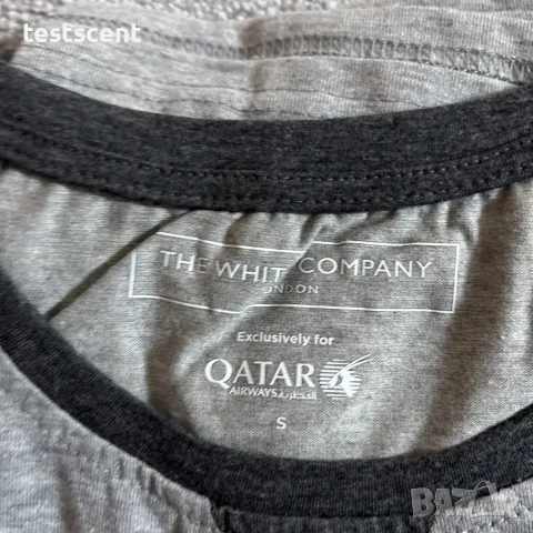 Оригинален Qatar Airways Business Class комплект - пижама + чехли by The White Company - Размер S, снимка 3 - Пижами - 55345259