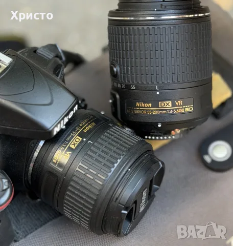 Цифров фотоапарат Nikon D3300 DSLR 24.2MP + 2 NIKKOR VR ОБЕКТИВА + Статив + Чанта, снимка 4 - Фотоапарати - 55656999