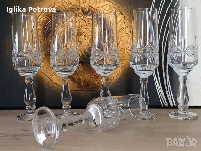 Нови,кристални чаши , снимка 9 - Антикварни и старинни предмети - 55014825