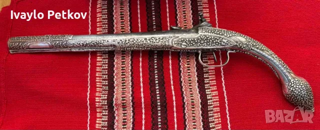 Сребърен Артаутски Пищов, снимка 2 - Антикварни и старинни предмети - 55595852