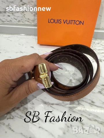 Двулицев колан Louis Vuitton в кутия естествена кожа, снимка 6 - Колани - 54162834