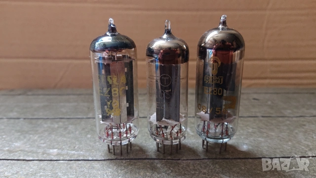 Нова радиолампа TESLA EZ80, използвани радиолампи TUNGSRAM, RFT- EZ80. 