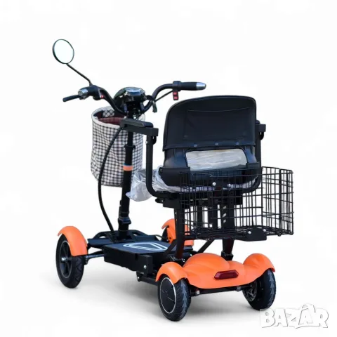 Олекотена сгъваема електрическа четириколка 750W, с литиевa батерия, 10Ah, Max Motors, снимка 3 - Инвалидни скутери - 55573297