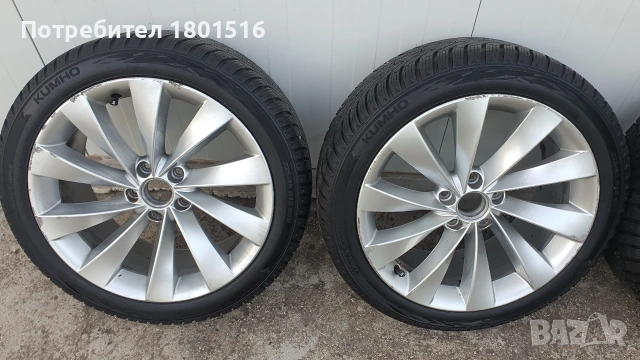 VW Interlagos джанти 18 с нови зимни гуми, снимка 15 - Гуми и джанти - 54875538