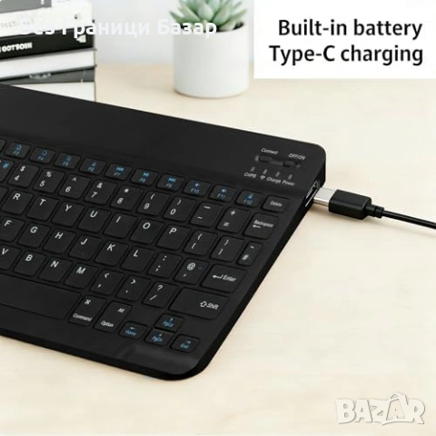 Нов кейс Калъф стойка с клавиатура за таблет Lenovo Tab Plus 11.5 TB351FU Леново, снимка 3 - Друга електроника - 54636731
