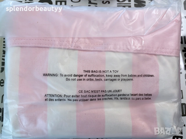 Victoria's Secret Heritage Stripe Rope Handle Tote Bag Голяма дамска чанта, снимка 9 - Чанти - 54209552