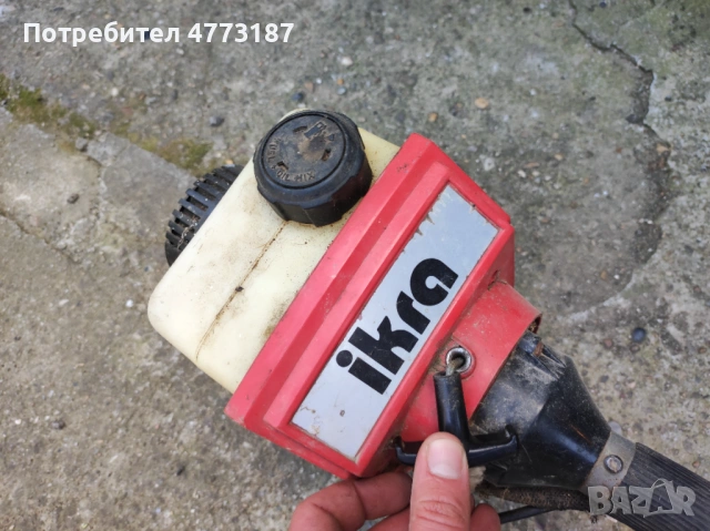Бензинов моторен тример IKRA внос от Германия работи перфектно, снимка 4 - Градинска техника - 53984263