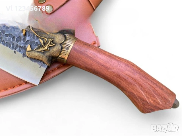 Нож "Златен дракон II" ; 170х280 - кован, Ст 7Cr17, снимка 2 - Ножове - 54343542