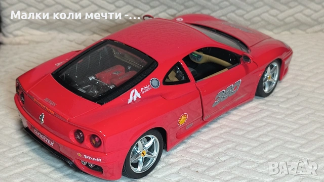 метална количка Ferrari 360 Мodena , мащаб 1:18, снимка 5 - Колекции - 54900472