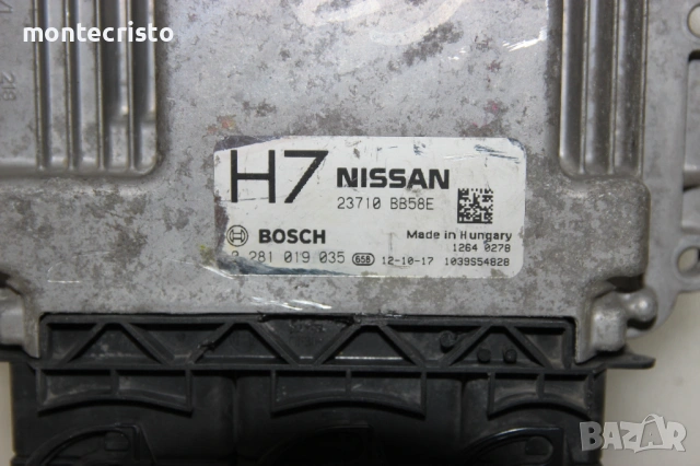 Моторен компютър Nissan Qashqai (2007-2014г.) 0 281 019 035 / 0281019035 / 23710BB58E / 23710 BB58E, снимка 2 - Части - 54669995