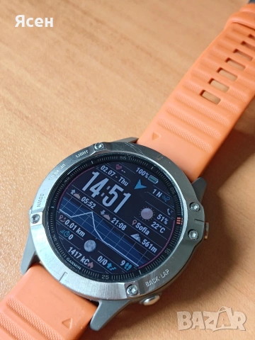 Garmin Fenix 6 Pro Sapphire Titanium, снимка 2 - Смарт часовници - 55133403