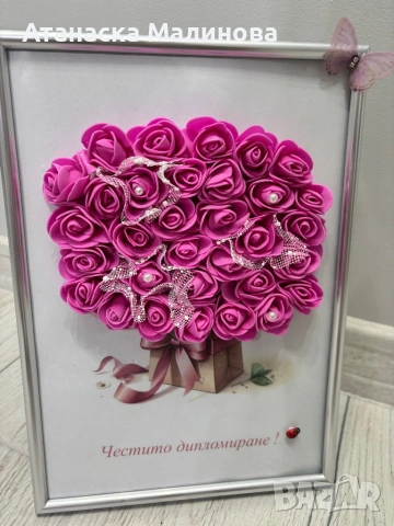 Рамки с рози и мъх , снимка 5 - Подаръци за жени - 54333051