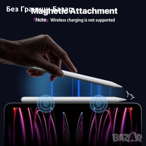 Нов стилус Писалка за iPad с Palm Rejection и магнитно закрепване таблет, снимка 5 - Друга електроника - 53962719