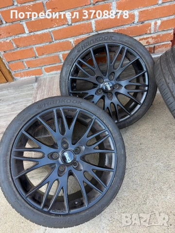 Продавам 4бр. алуминиеви джанти ENZO 17” 5x108 с летни гуми Hankook 215/40R17., снимка 3 - Гуми и джанти - 54760173