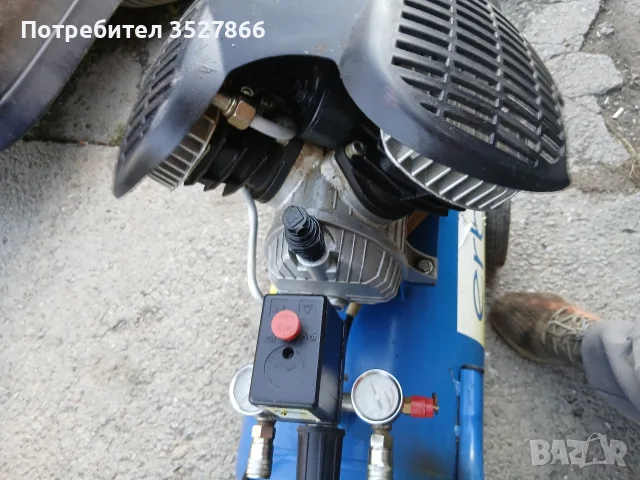 Компресор за въздух 50 литра двуцилиндров Erba, снимка 5 - Компресори - 55512329