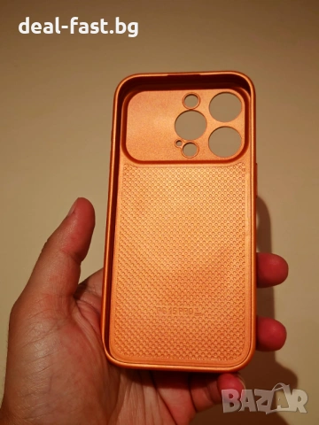 Magsafe кейс твърд гръб и TPU рамка за iPhone 15 Pro / Оранжев // С дизайн на 17 Pro //, снимка 5 - Калъфи, кейсове - 54906921