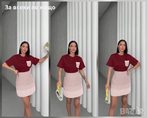 Gucci Дамски Комплект Тениска И Пола Код A1202