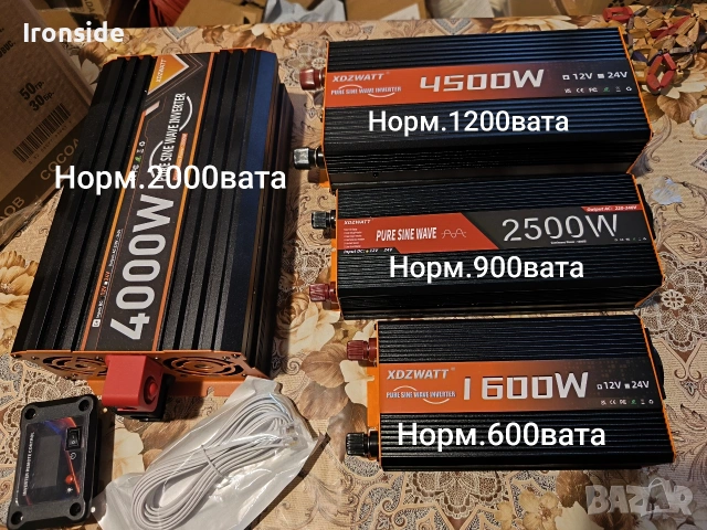 Инвертор на напрежение 12v-220v чиста