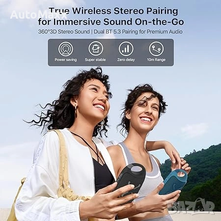 JUOVI J6301 Преносим Bluetooth високоговорител (син, щипка J1) , снимка 6 - Bluetooth тонколони - 55121901