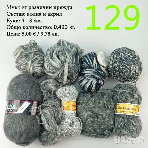 Евтини прежди в малки количества - нови и остатъци , снимка 1 - Други - 52042403