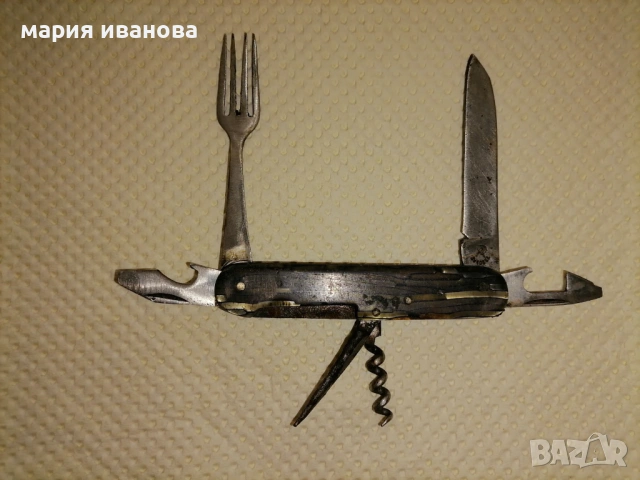 Джобна ножка Буковец 6 инструмента, снимка 3 - Антикварни и старинни предмети - 54933782