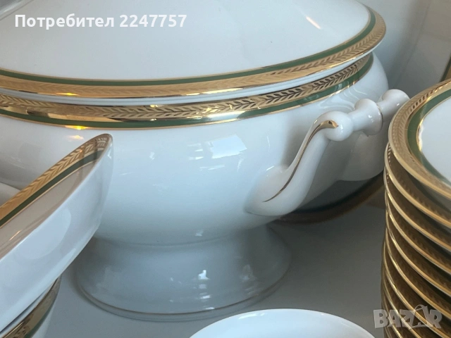 Нов сервиз за хранене и чай за 12 души порцелан Limoges, снимка 3 - Сервизи - 54788134