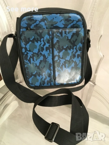 Silver Frame мъжка чанта естествена кожа