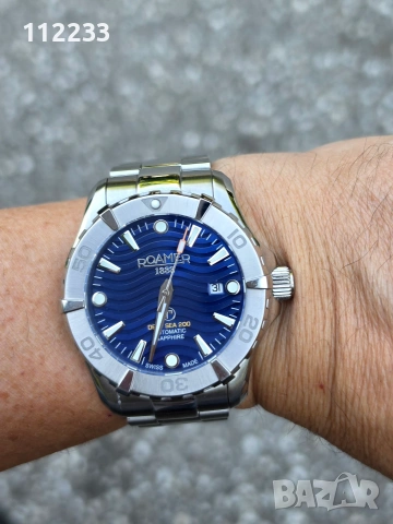 БАРТЕР Roamer Deep Sea Automatic 43mm, снимка 2 - Мъжки - 53335984