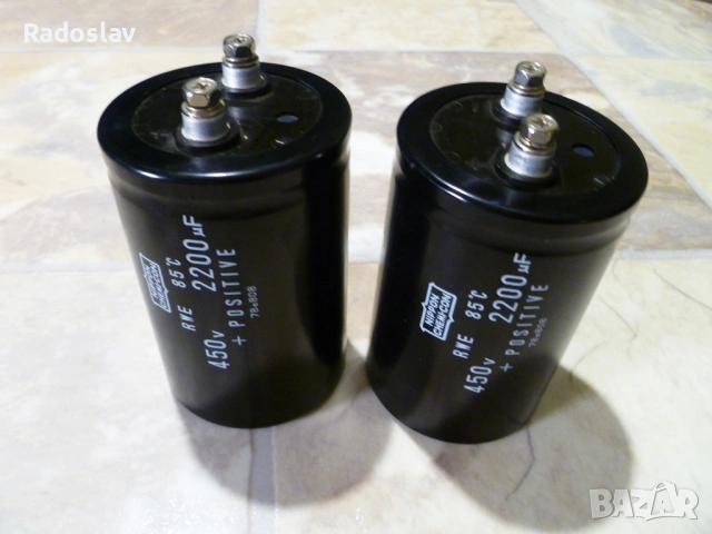 Кондензатори японски Nippon Chemicon 2200uF 450V - 2бр