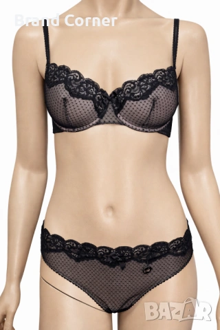 Дамски комплект бельо Hunkemöller с черна дантела – размер L