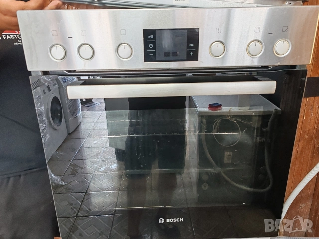 Иноксова печка за вграждане с керамичен плот Бош Bosch Made in Germany с 2 години гаранция! , снимка 4 - Печки, фурни - 55005682
