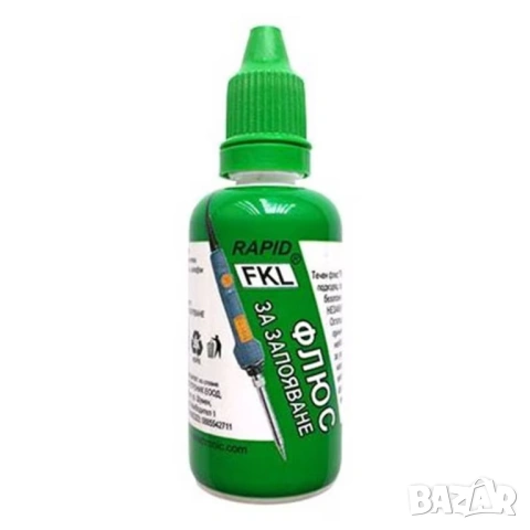 Флюс RAPID FKL зелен 40ml – течен флюс за запояване на електроника и PCB