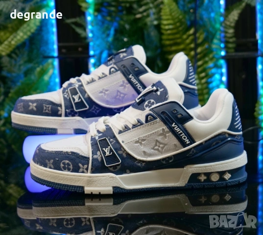 Сникърси Louis Vuitton цвят Бяло и Черно, снимка 5 - Маратонки - 50770631