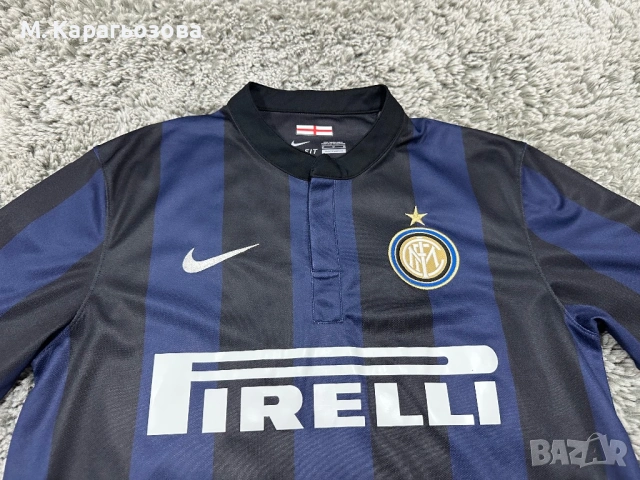 Колекционерска тениска Nike x Inter Milan 2013/14 Home Shirt, снимка 2 - Спортни дрехи, екипи - 54875183