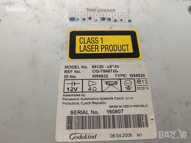 оригинално радио за AvensisT25, снимка 3 - Радиокасетофони, транзистори - 54268196