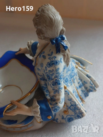 Порцеланова фигура на фирма MEISSEN-начало на 20 век., снимка 11 - Колекции - 54291121