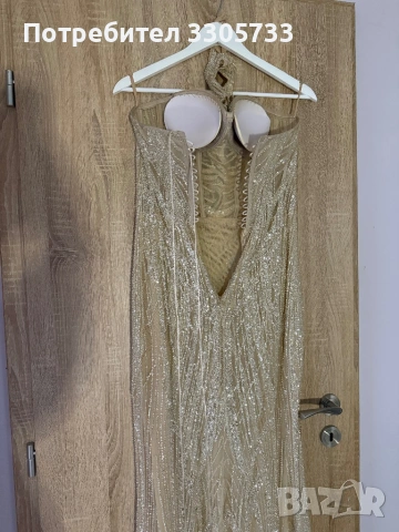 Продавам елегантна дизайнерска бална рокля , снимка 3 - Сватбени рокли - 54056051