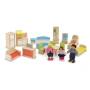 Дървена къща за кукли с обзавеждане и асансьор Melissa and Doug, снимка 4