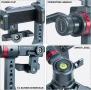 Стойка за телефон за статив, професионална алуминиева, 360°, 4,7"–6,9", снимка 4