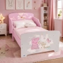 Детско легло Peppa Pig 140x70 см с ламелна основа - Розово легло с Пепа Пиг, замък и еднорог, снимка 3