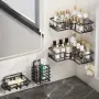 Комплект самозалепващи се ъглови рафтове за баня 5в1, снимка 1
