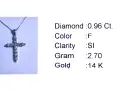 Златнo колие с диаманти 0,96Ct. чистота:SI 42см. модел:42559-1, снимка 3