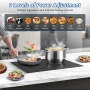Индукционен плот AMZCHEF 60 см 4 зони 7200W с две Flex зони - НОВ, снимка 7