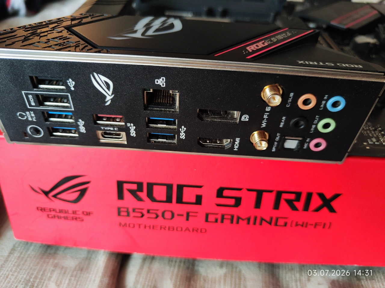 Комплект Ryzen 7 5800X, Asus Rog Strix B550F Gaming WiFi, RAM 32GB 