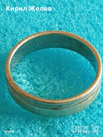 Класически модел сребърен пръстен тип халка орнаментиран стилен 46147, снимка 6 - Пръстени - 54005375