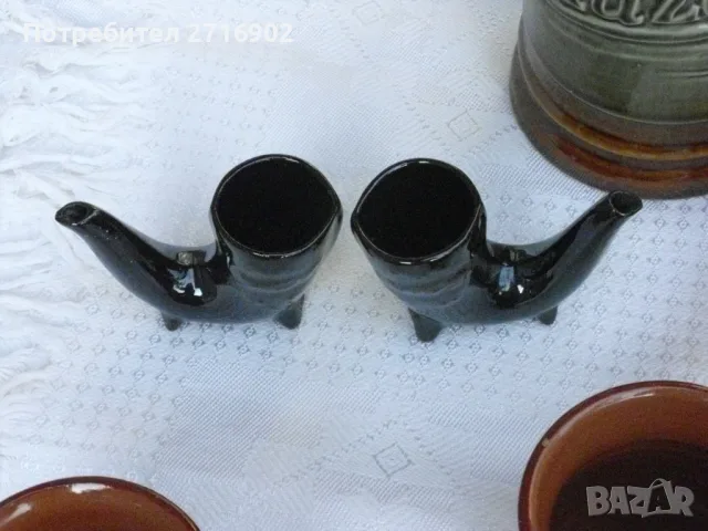 продавам кана за вино и чаши български с шарки, снимка 7 - Други ценни предмети - 55335540