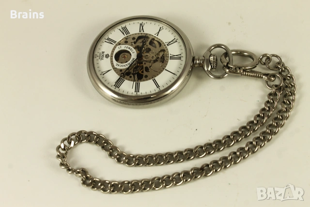 Английски Джобен Часовник ROYAL LONDON Skeleton, снимка 7 - Джобни - 55276647