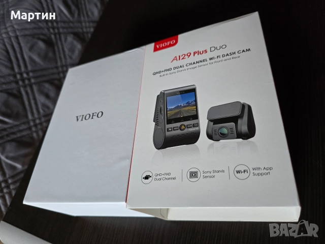 VIOFO A129 Plus Duo QHD+FHD DUAL Wi-Fi Dash Cam, снимка 3 - Друга електроника - 55127760